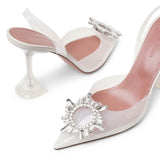 Begum sling 95 beige pvc pumps