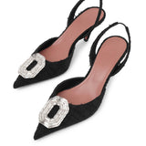Camelia sling 60 black tweed pumps
