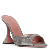 Caroline 95 slipper dark grey crystal mules