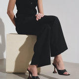 Lupita 95 black leather mules