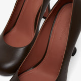 Iris 95 brown leather pumps