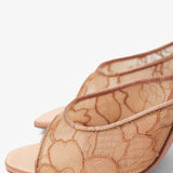 Alexa 95 beige lace mules