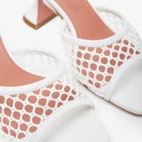 Lupita 70 white net mules