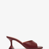 Lupita 70 dark red leather slippers