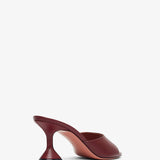 Lupita 70 dark red leather slippers