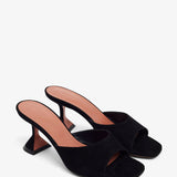 Lupita 70 black suede slippers