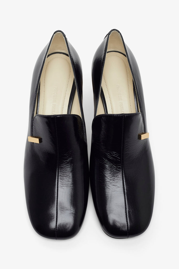 Club 60 black leather loafers