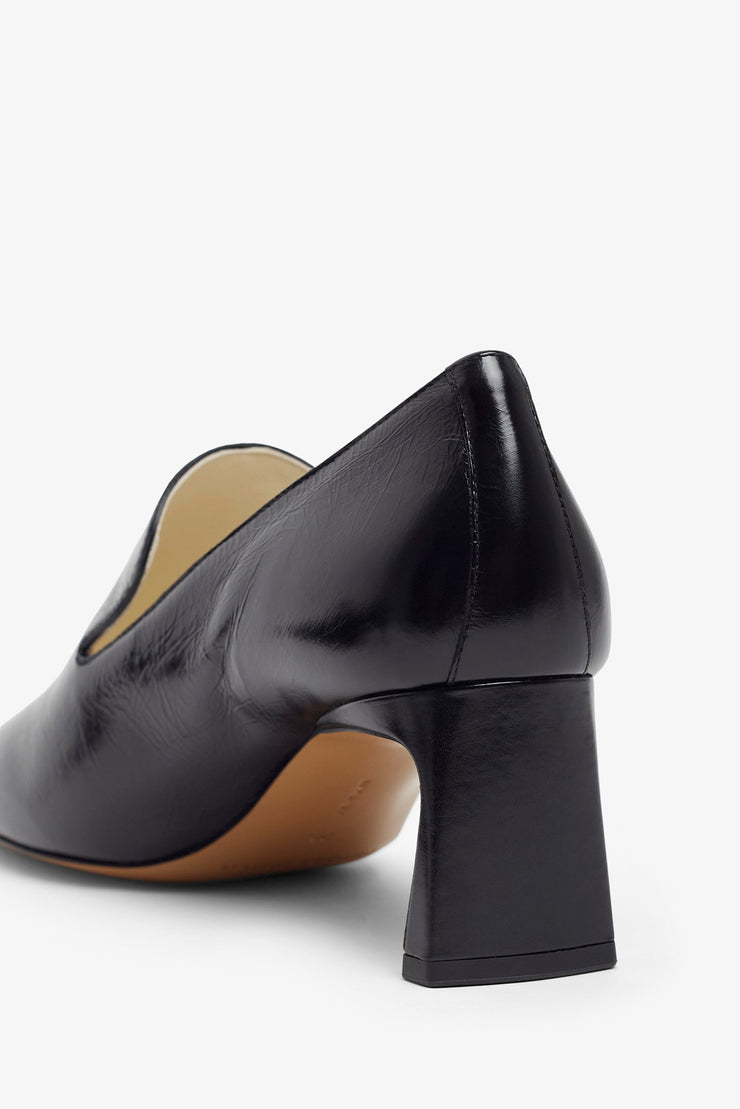 Club 60 black leather loafers