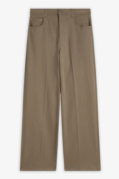 Back zips khaki jeans