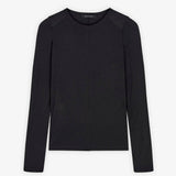Crew neck black top