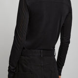 Crew neck black top