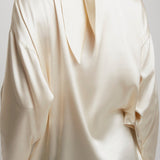 Liquid cream knot collar top