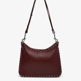 Stud Gig small brown shoulder bag