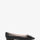 Gommettine black leather ballerinas