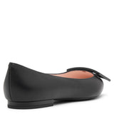 Gommettine black leather ballerinas