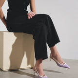 Viv Canard 55 violet slingbacks