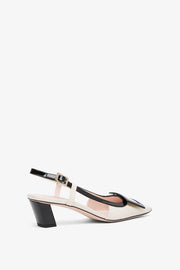 Belle Vivier 45 white slingbacks