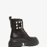 Wallaviv black leather boots