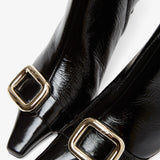 Choc 55 black booties