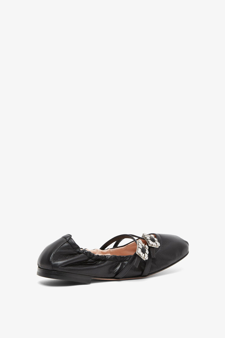 Mini Tres Vivier black ballerinas