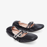 Mini Tres Vivier black ballerinas