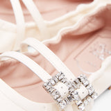 Mini Tres Vivier white ballerinas
