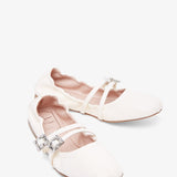 Mini Tres Vivier white ballerinas