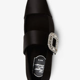 Belle Vivier 25 black satin pumps