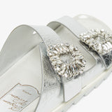 Slidy Viv silver slides