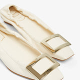 Belle Vivier beige elastic bellerinas