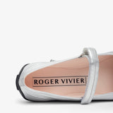 Padded silver ballerinas