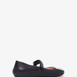 Padded black ballerinas