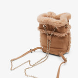 Tres Vivier shearling back pack