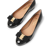 Varina bow patent ballet flats