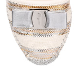 Eugenie 100 cream leather espadrille