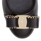 Varina 10 black gold stud flats