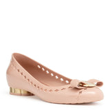 Jelly light pink bon bon rubber ballerinas
