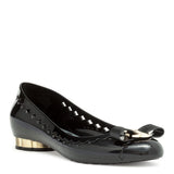 Jelly black rubber ballerinas