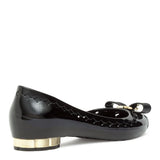 Jelly black rubber ballerinas