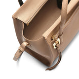 Amy S beige leather tote bag