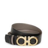 Reversable and adjustable gancini belt