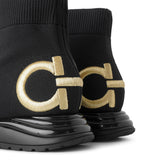 Gancini embroidered sneakers