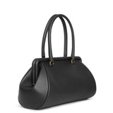 Frame leather shoulder bag