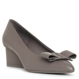 Viva 55 sparrow grey leather pumps