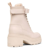 Vara bow bone leather ankle boots