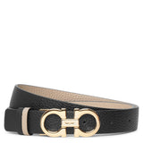 Gancini Reversable and Adjustable gold beige belt