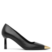 Amber 70 black leather pumps