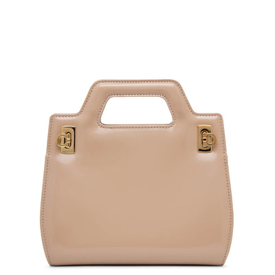 Wanda mini beige leather bag