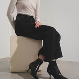 Joelle 70 black leather boots