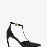 Odette 85 black patent pumps